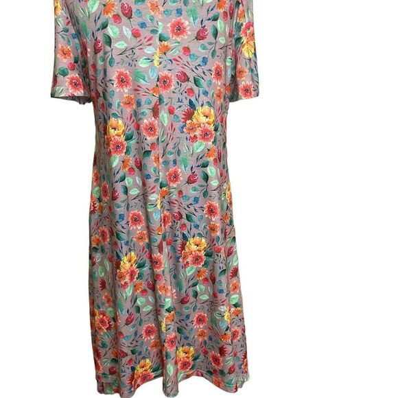 Crazy Train High/Low Knit Top Short Sleeve Floral Size M NWOT - Picture 6 of 11